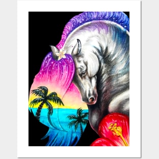 Watercolor Hawaiian Horse Posters and Art